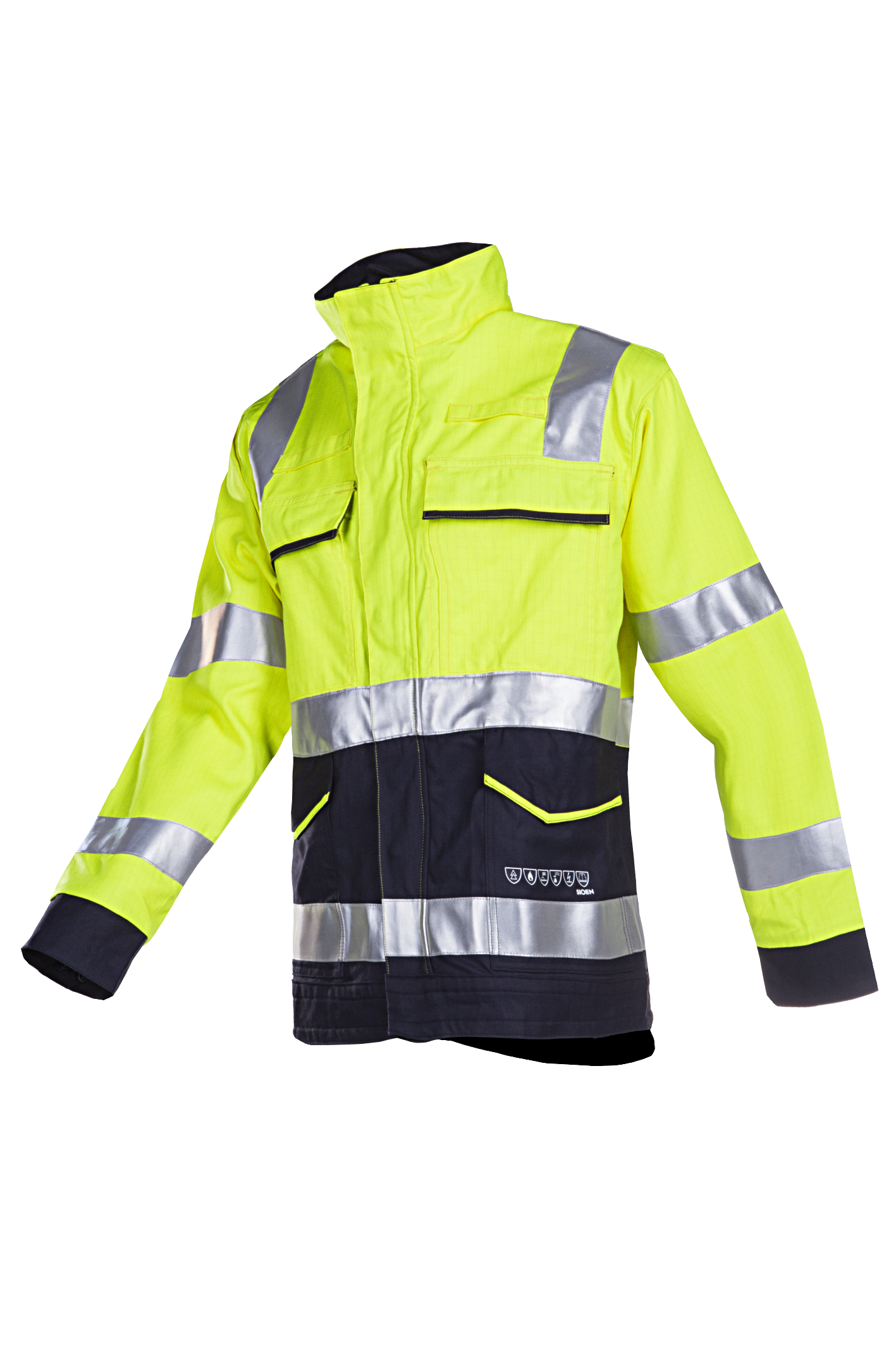 Sioen Jassen Reggio Multinorm- ARC fluo geel-marineblauw