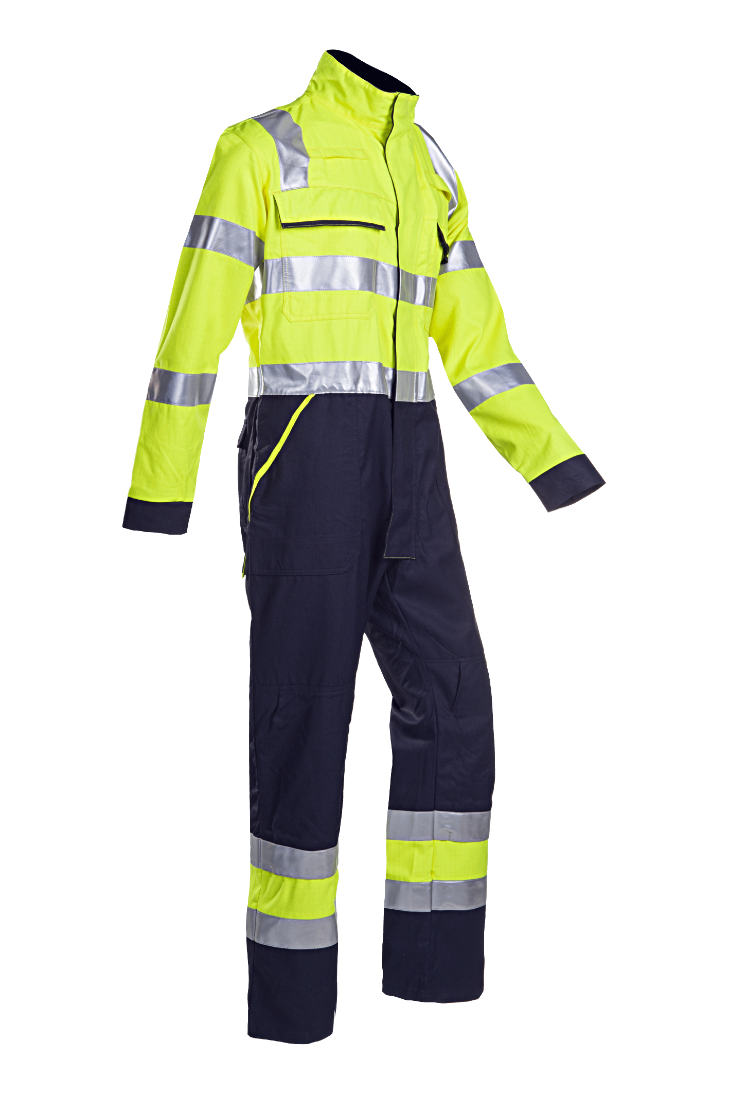 Sioen Overalls Fareins Multinorm- ARC fluo geel-marineblauw