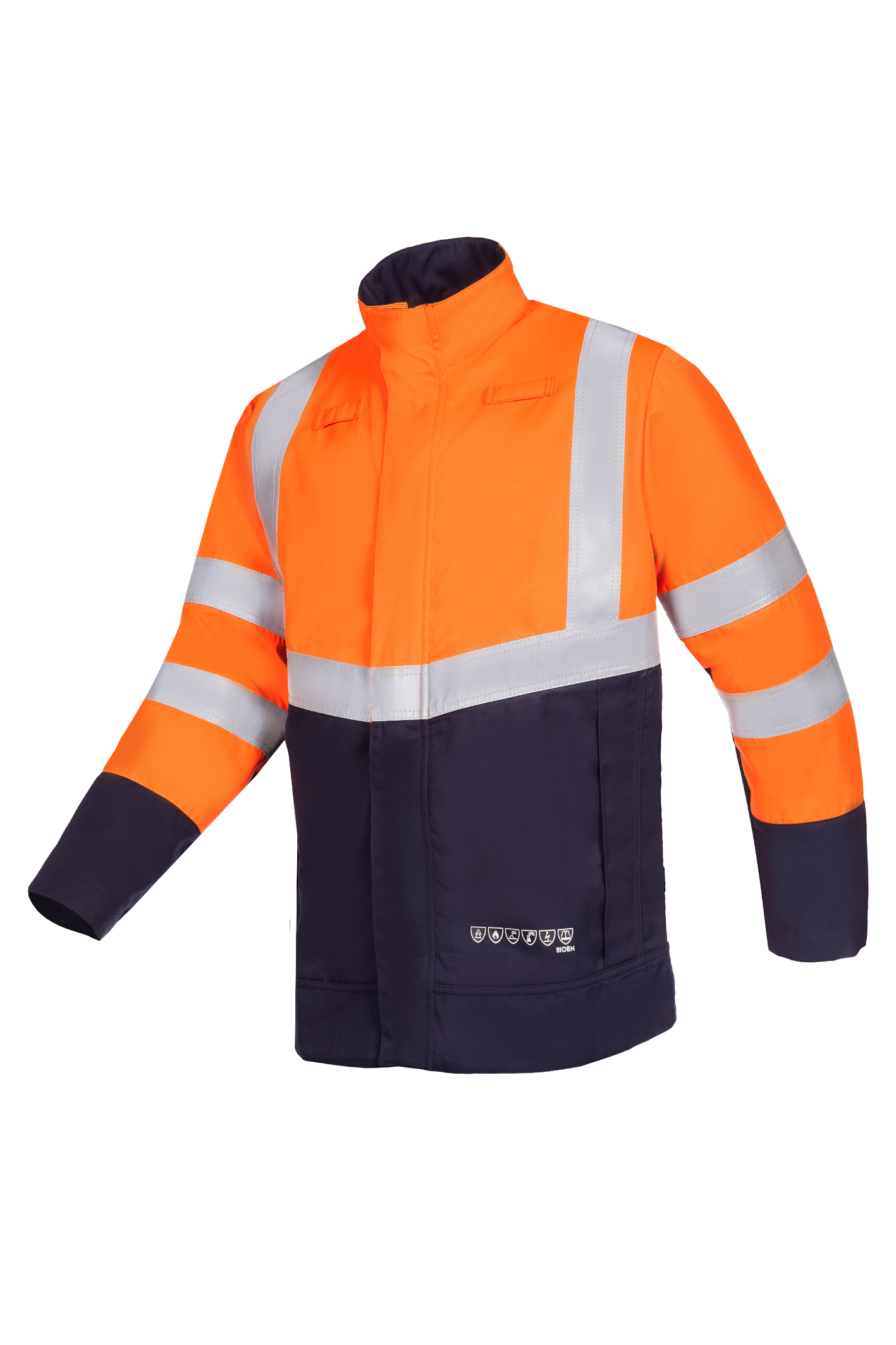Sioen Jassen Pathal Multinorm- ARC fluo oranje-marineblauw