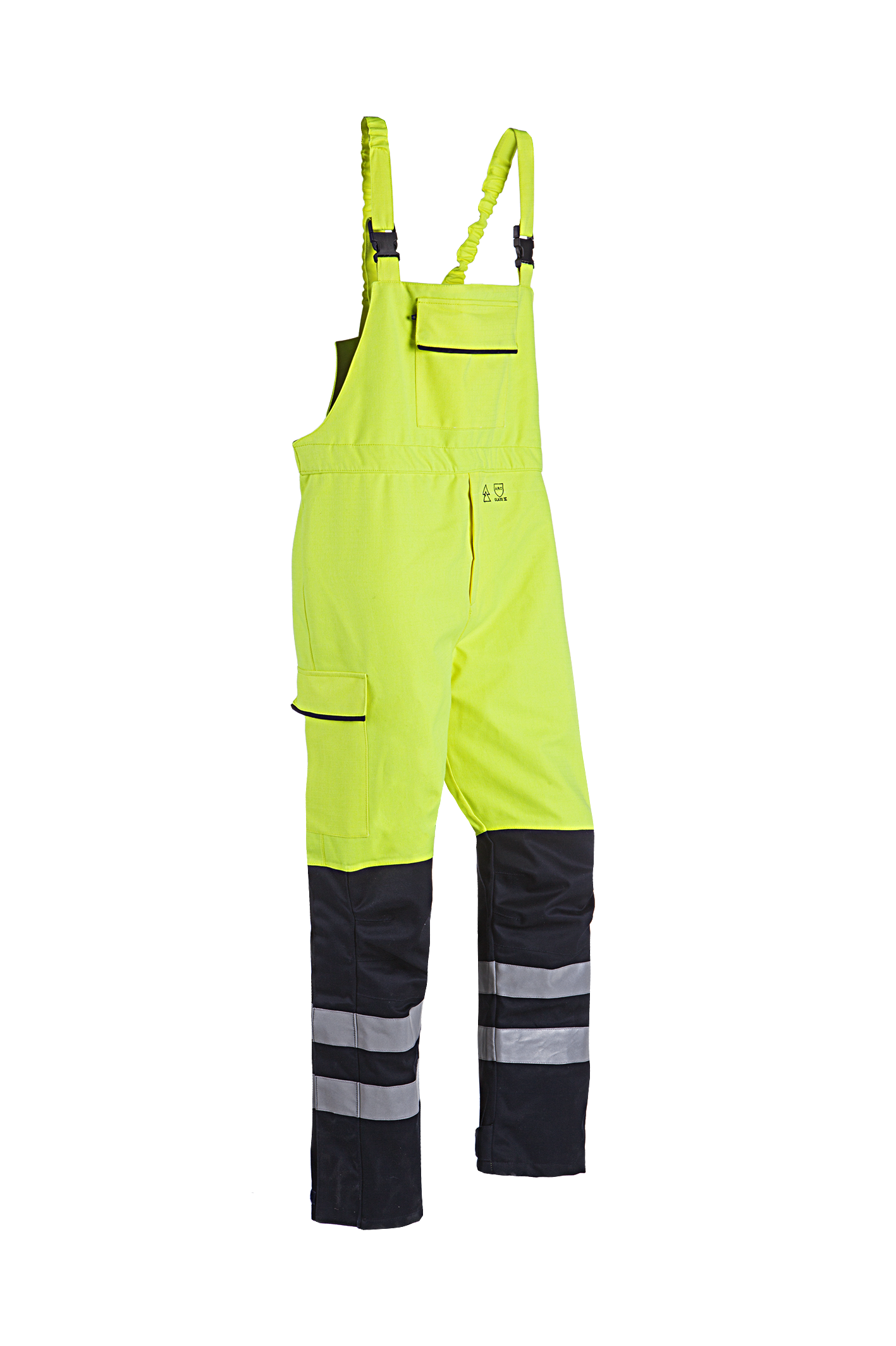 Sioen Am. Overalls Pedley fluo geel-marineblauw