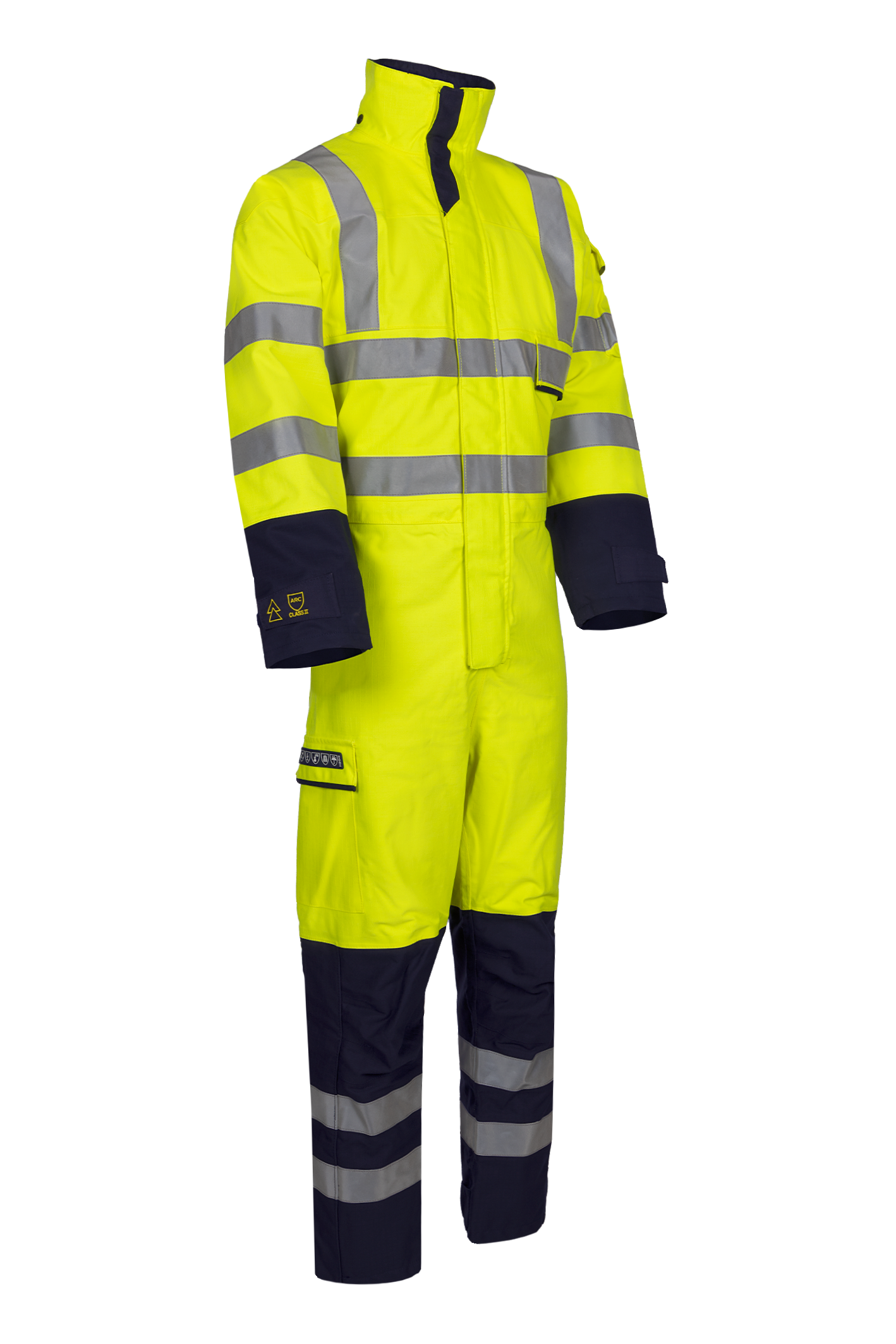 Sioen Overalls Bowes Multinorm- ARC fluo geel-marineblauw