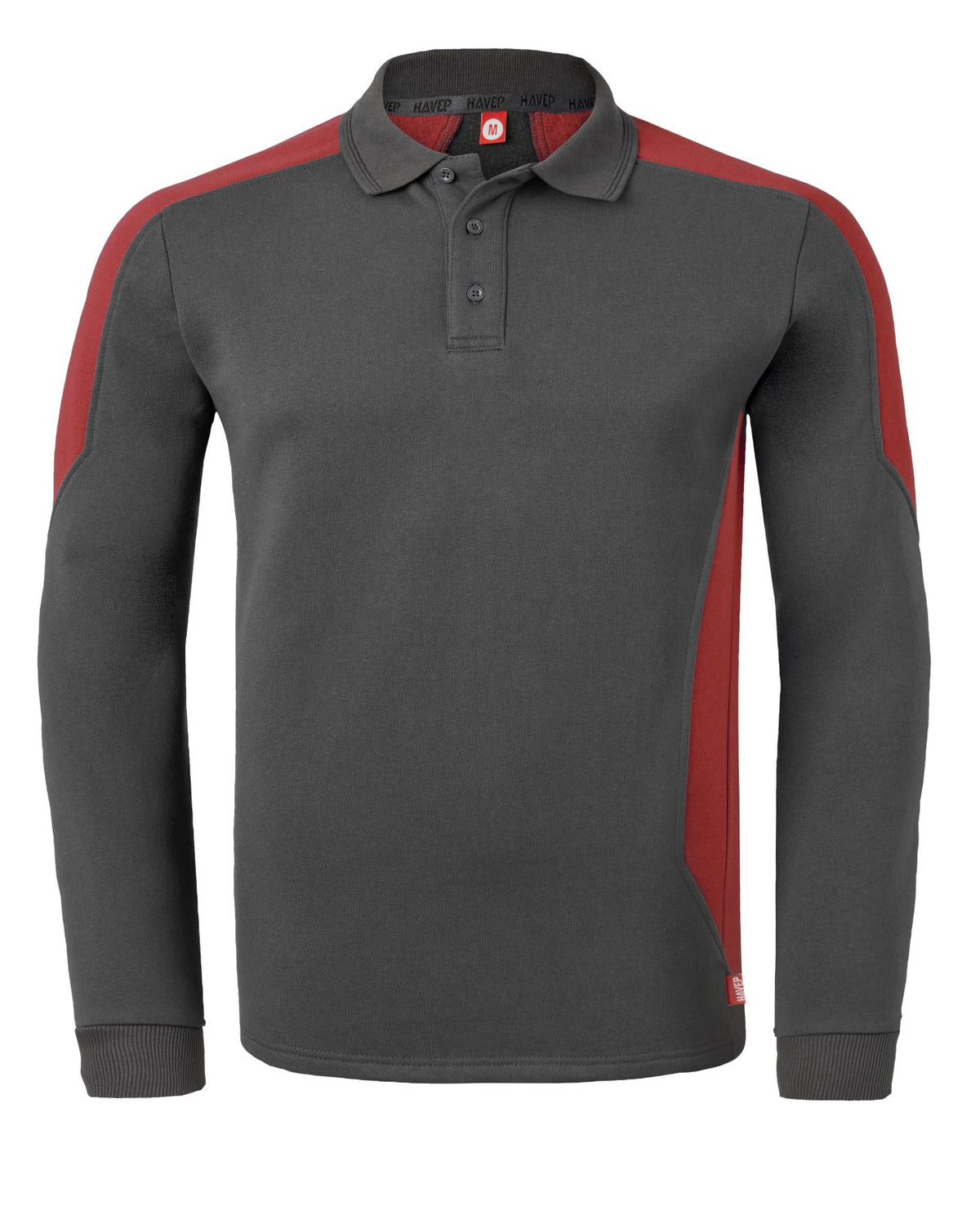 Havep Baselayer WW Polosweaters 10075 houtskool-rood(AAB)