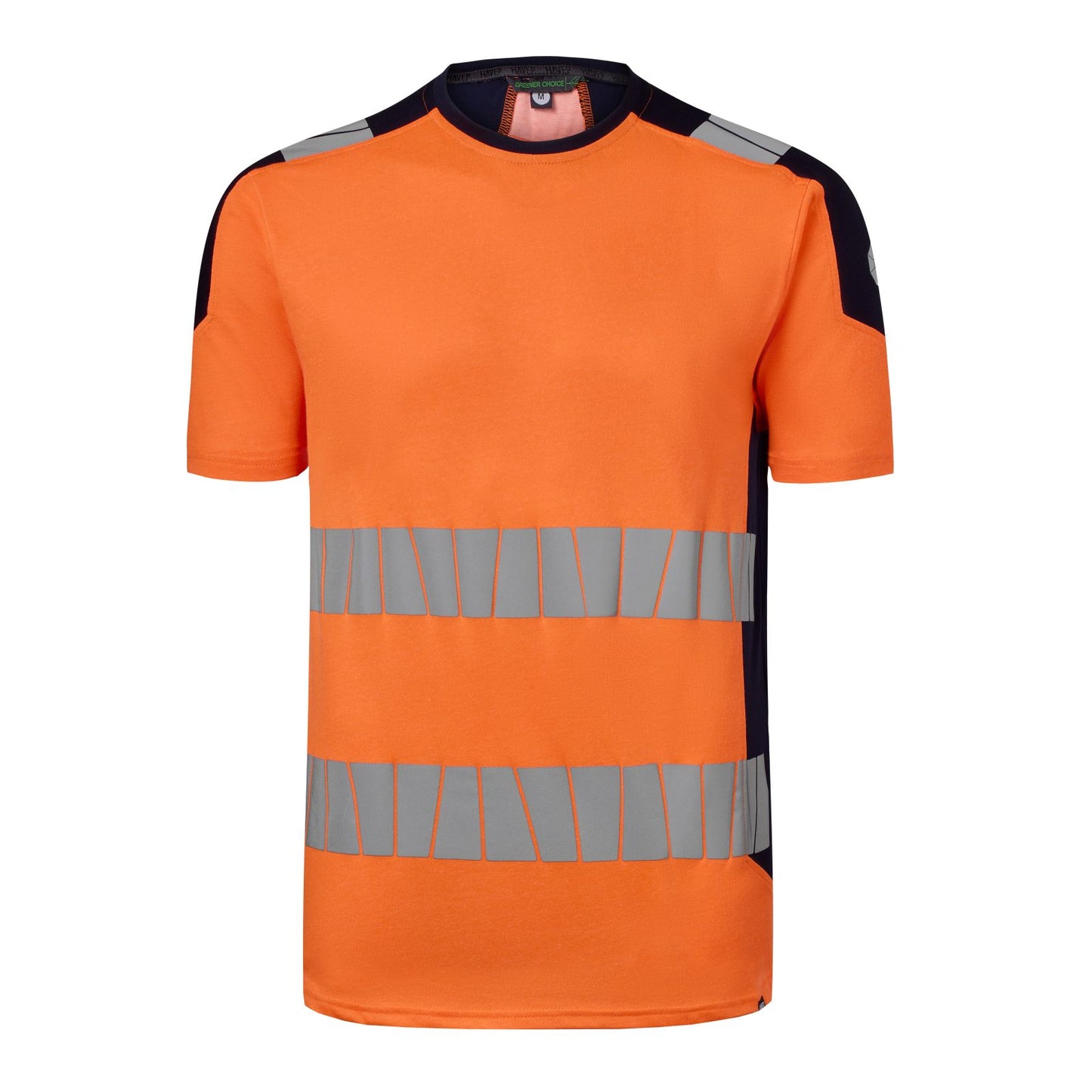 Havep High Visibility + T-shirt 10078 Hivis fluo oranje-marineblauw(AOU)