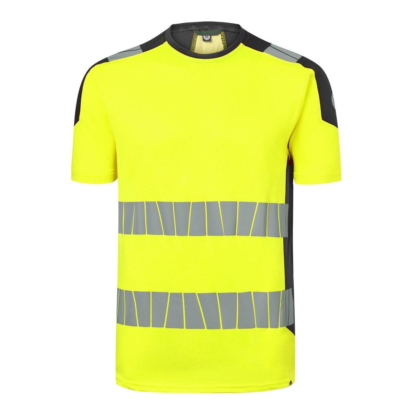 Havep High Visibility + T-shirt 10078 Hivis fluo geel-charcoal(CBK)