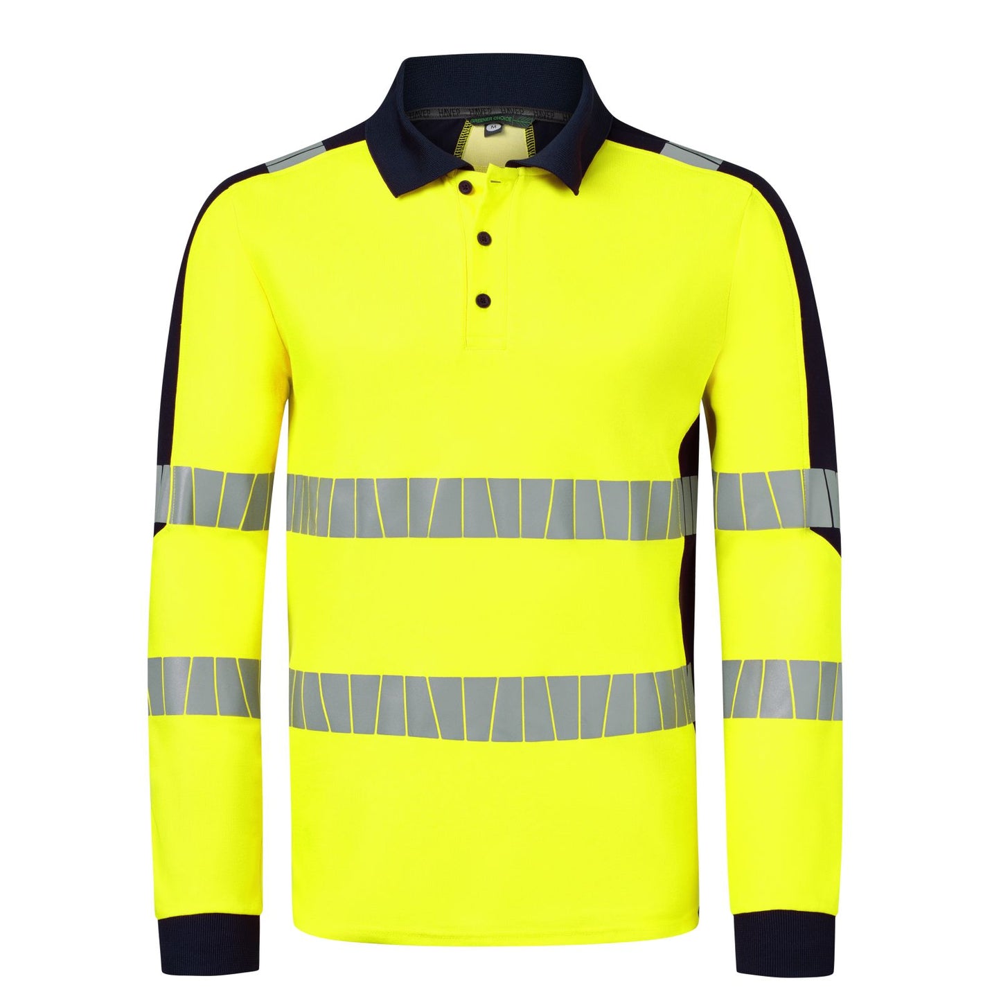 Havep High Visibility + Polo 10079 Hivis fluo geel-marine(AOV)