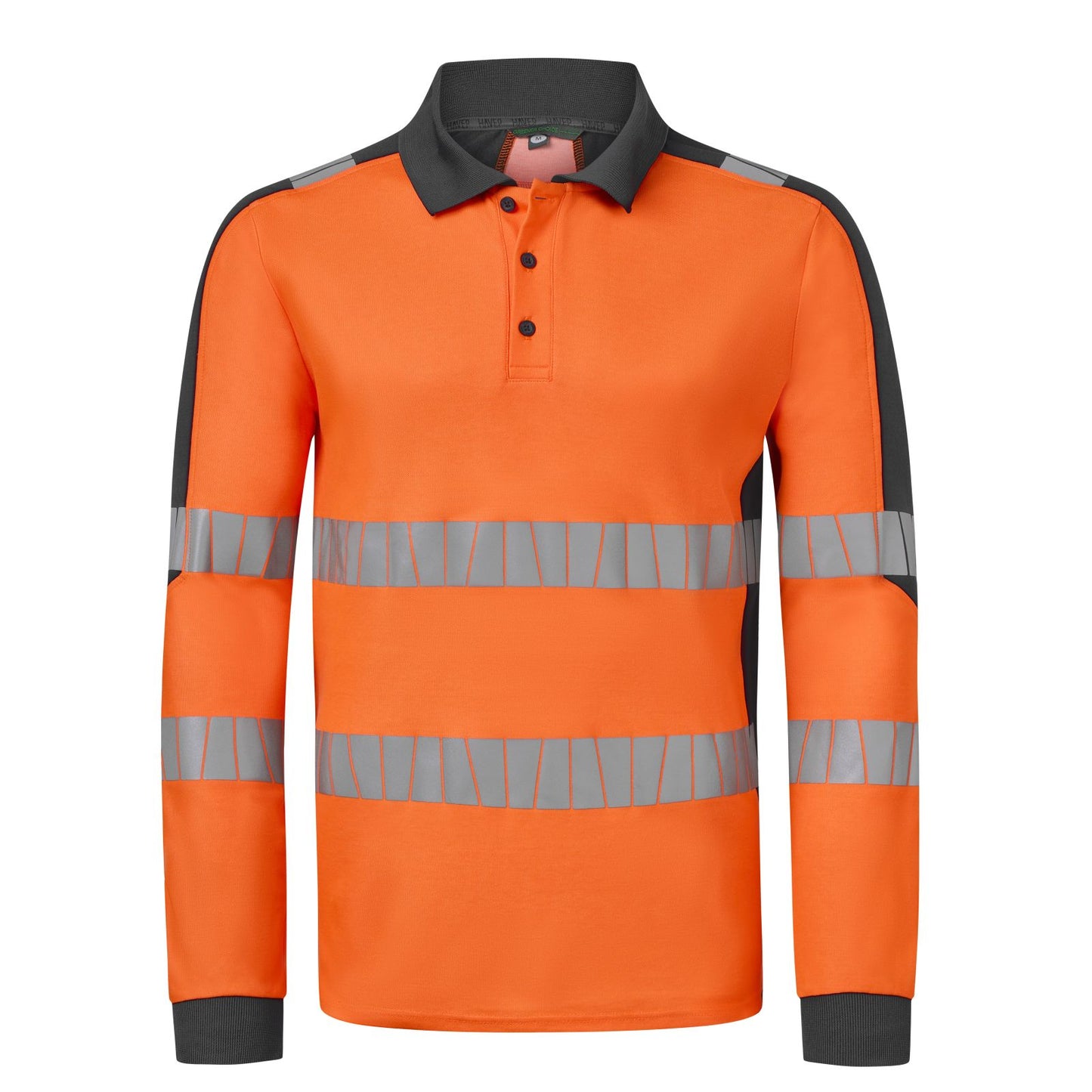 Havep High Visibility + Polo 10079 Hivis fluo oranje-houtskool(CAK)