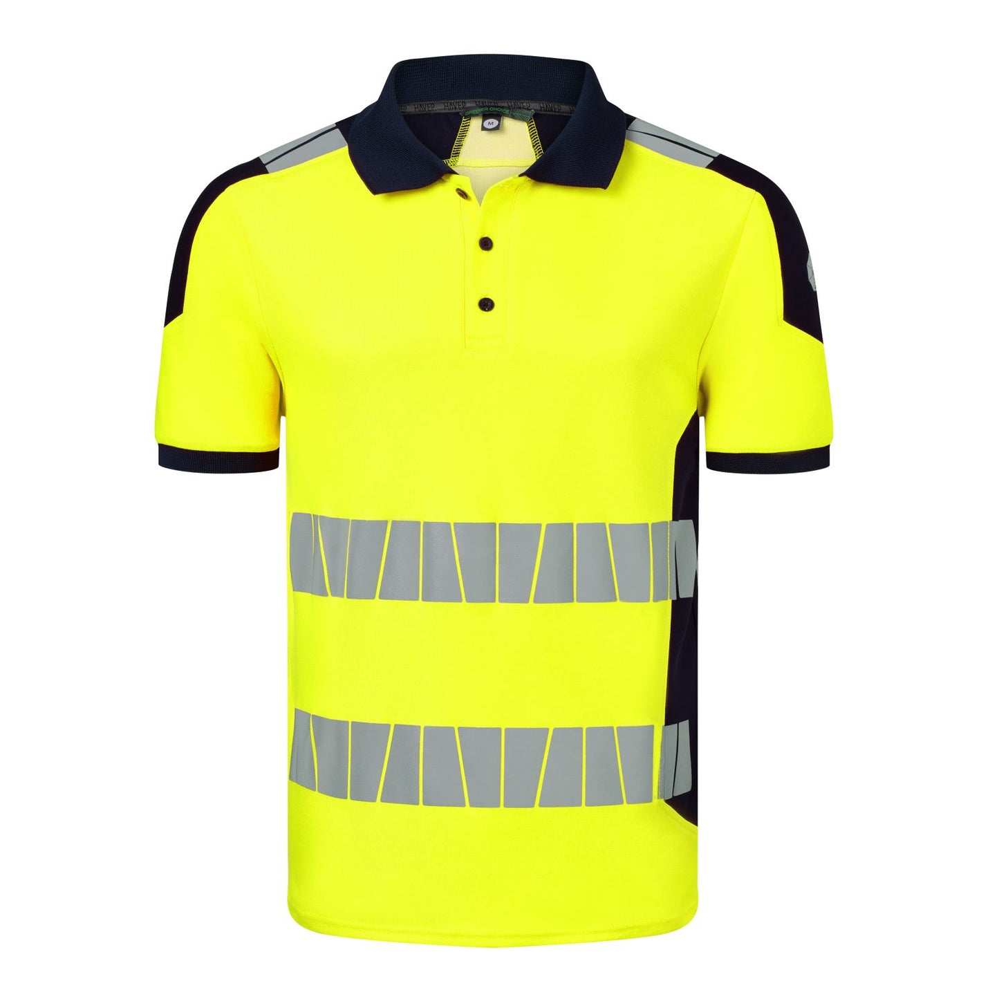 Havep High Visibility + Polo 10080 Hivis fluo geel-marine(AOV)