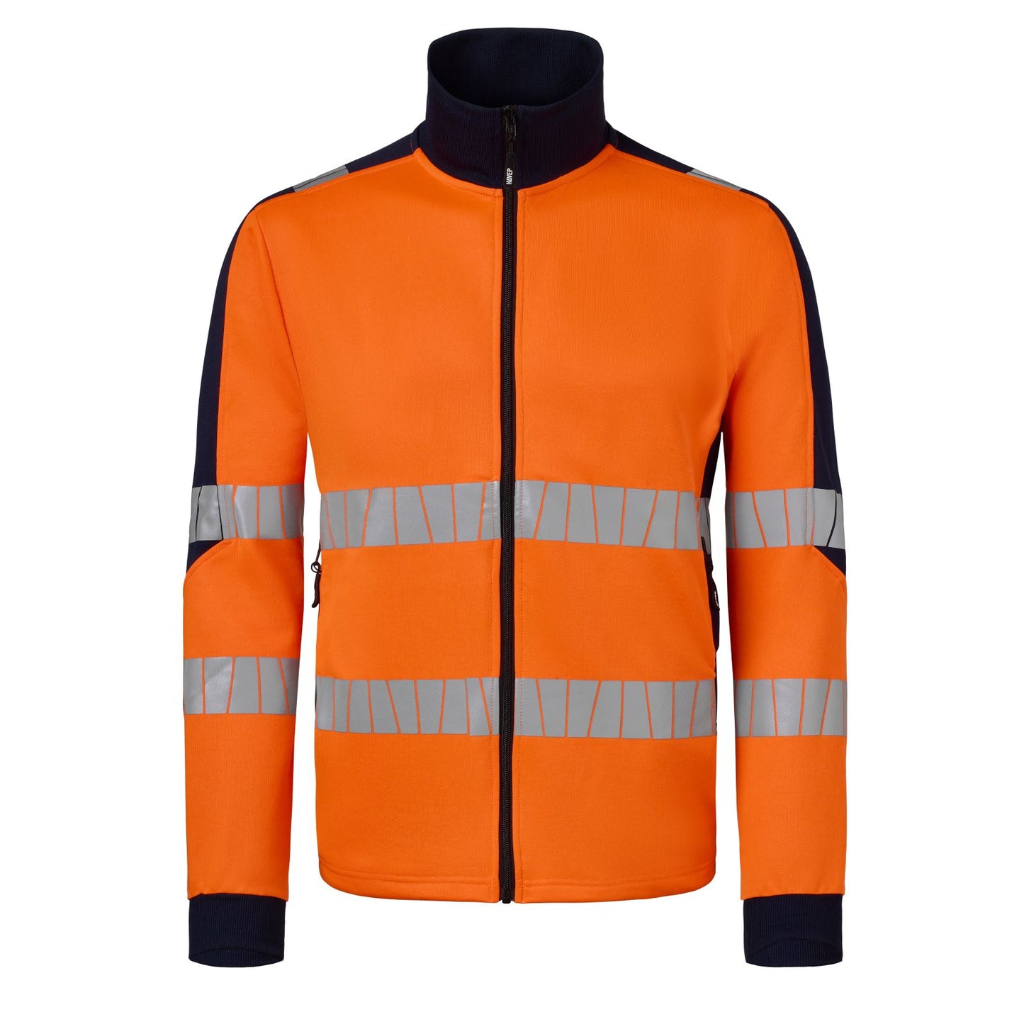 Havep High Visibility + Vest 10081 Zip Hivis fluo oranje-marineblauw(AOU)