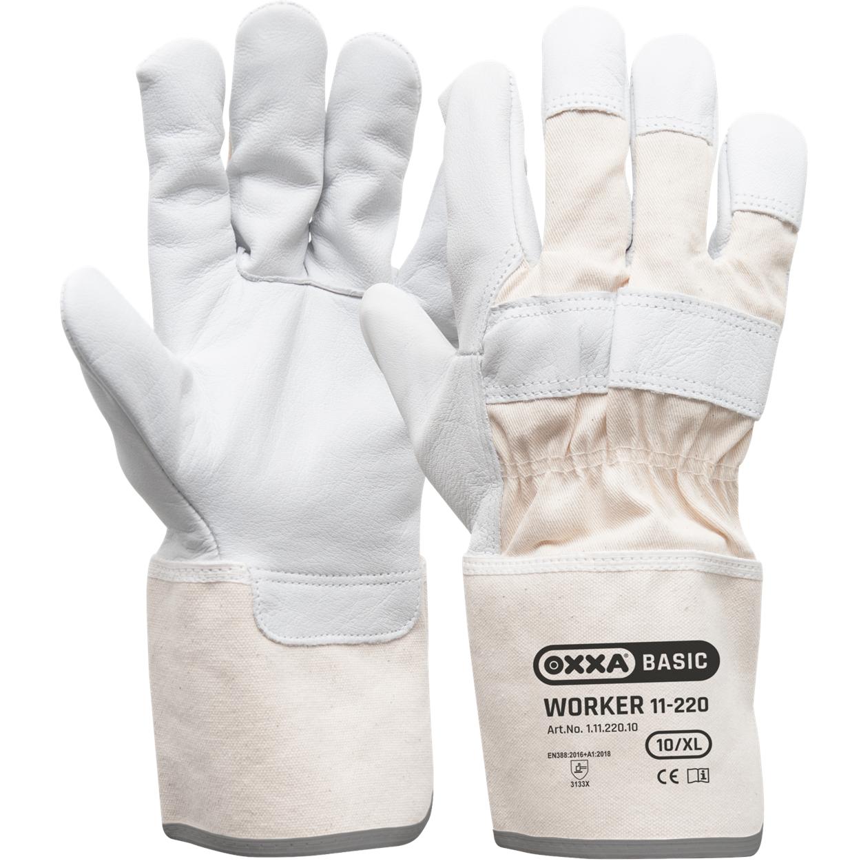 OXXA Basic Handschoen Worker 11-220 wit-beige