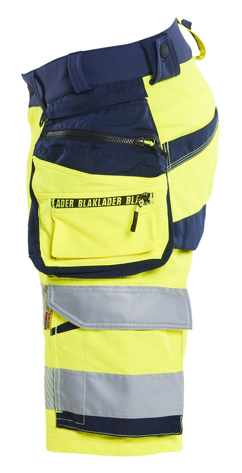 Blaklader High Vis Shorts 11201648 4-weg stretch HiVis fluo geel-marineblauw(3389)