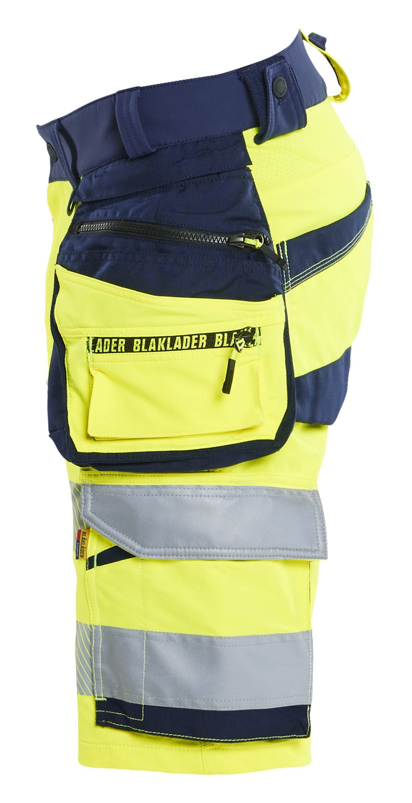 Blaklader High vis Shorts 11201648 4-weg stretch HiVis fluo geel-marineblauw(3389)
