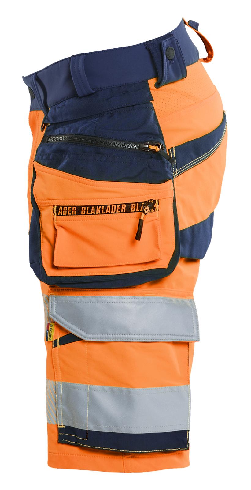 Blaklader High Vis Shorts 11201648 4-weg stretch HiVis fluo oranje-marineblauw(5389)