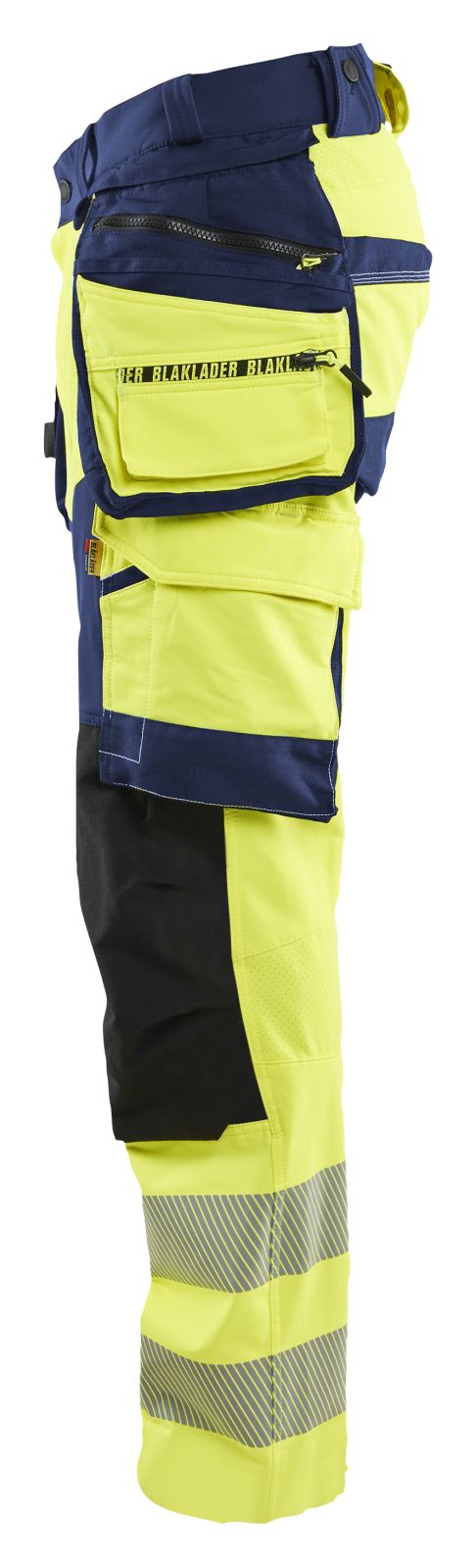 Blaklader High vis 4-weg stretch Werkbroeken 11221648 HiVis fluo geel-marineblauw(3389)