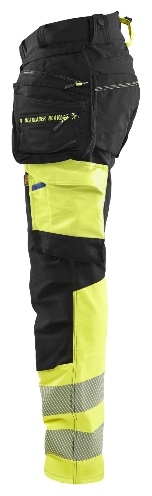 Blaklader High Vis Werkbroeken 11251648 4-weg stretch HiVis zwart-fluo geel(9933)