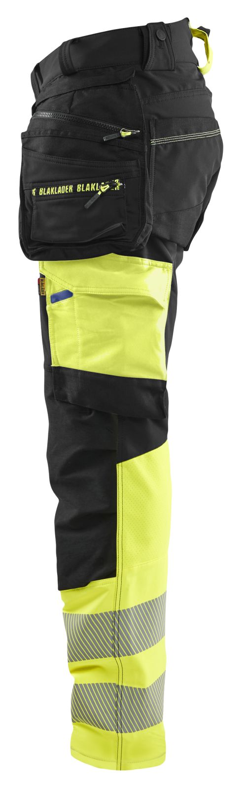 Blaklader High vis Werkbroeken 11251648 4-weg stretch HiVis zwart-fluo geel(9933)