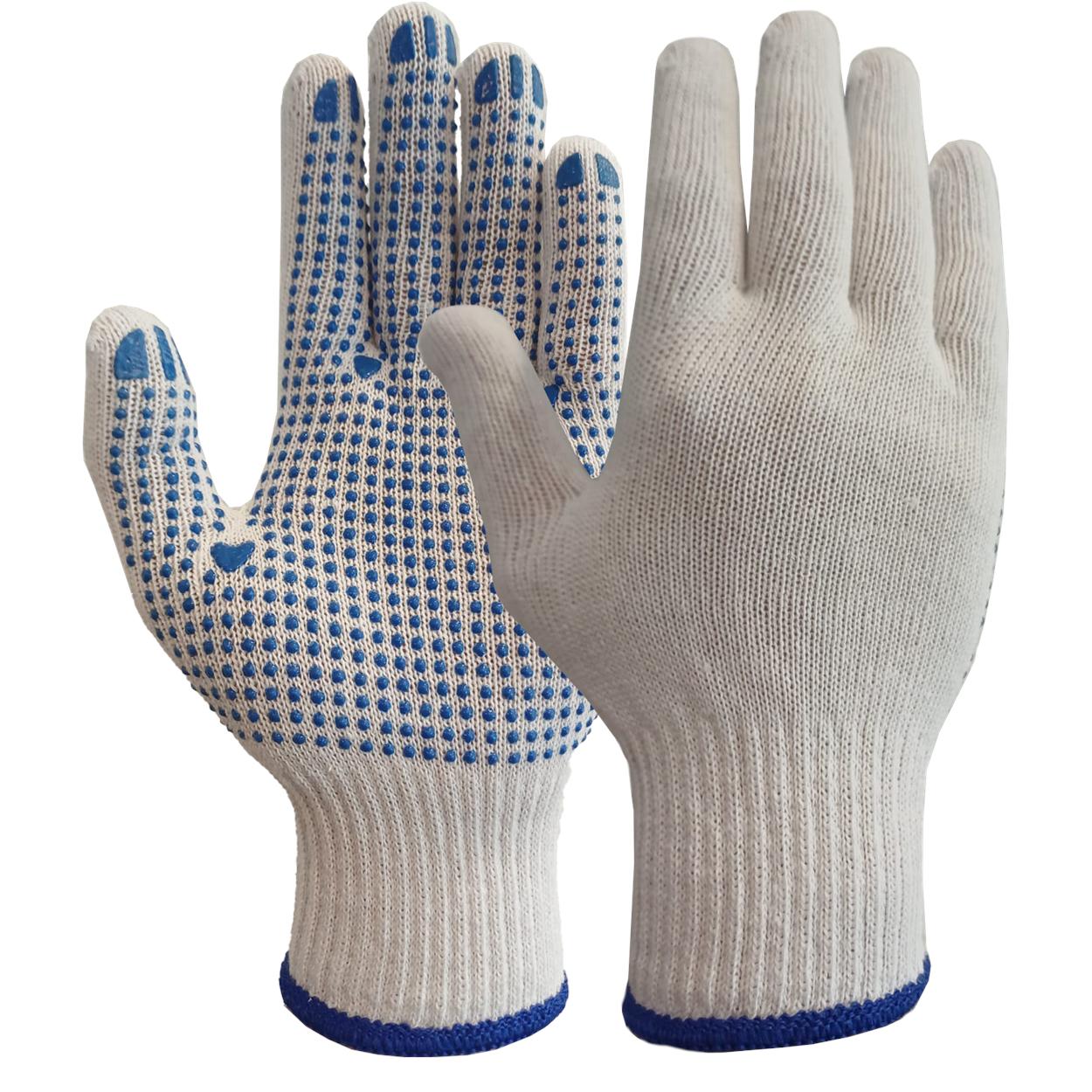 OXXA Basic Handschoen Knitter 14-241 wit-blauw
