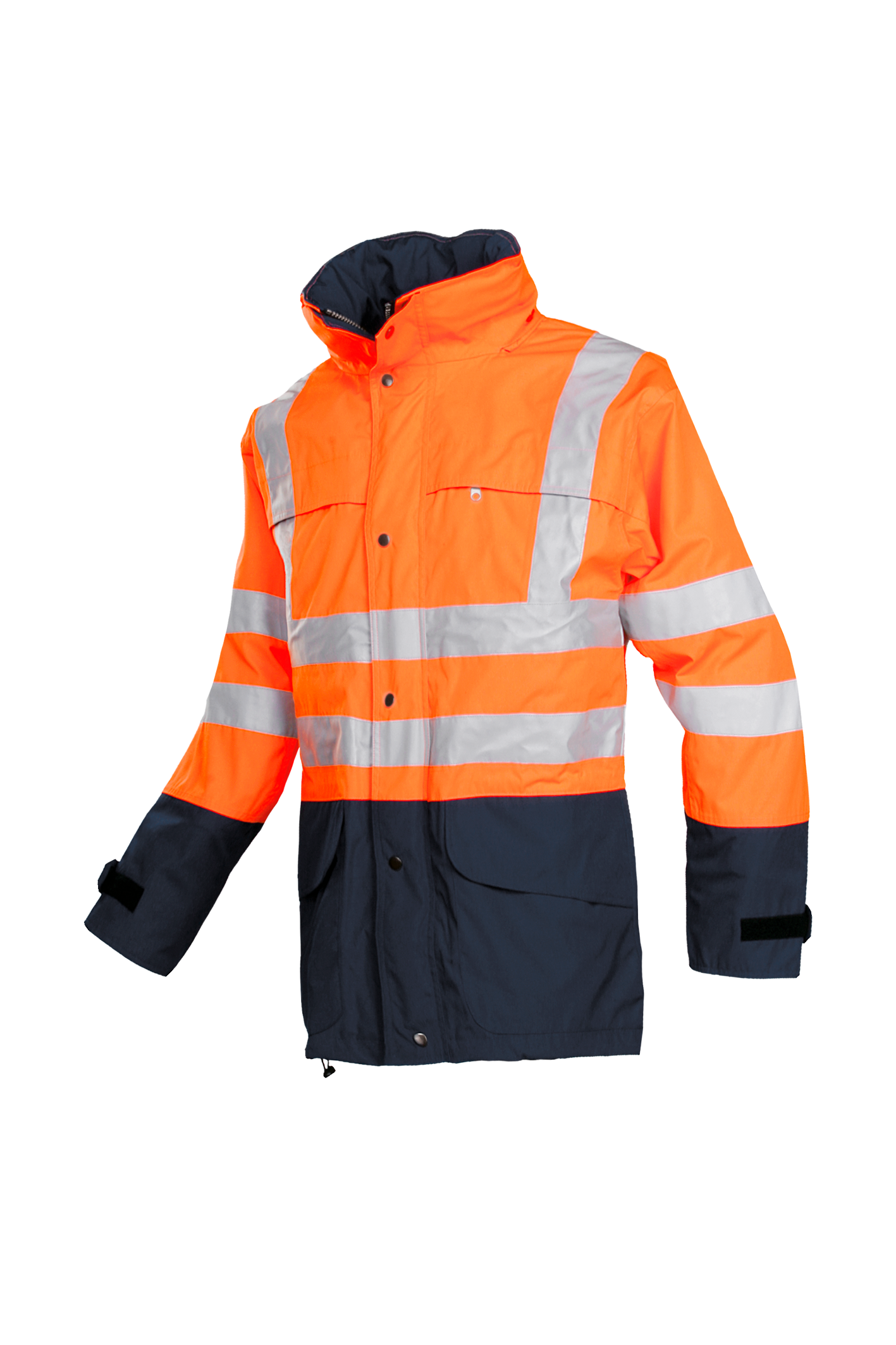 Sioen Jassen Brighton HiVis fluo oranje-marineblauw