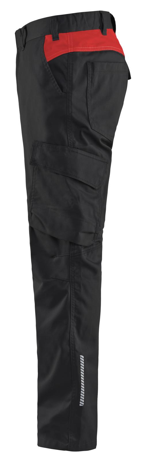 Blaklader Broeken 14441832 zwart-rood(9956)