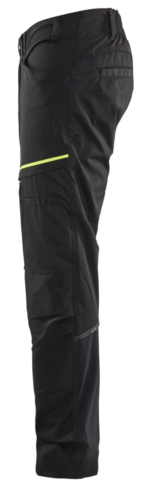 Blaklader Industrie/Service Broeken 14561845 stretch zwart-fluo geel(9933)