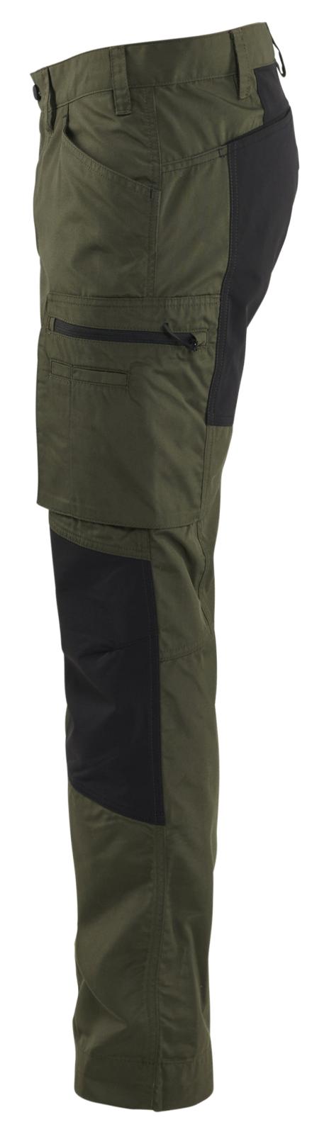 Blaklader Industrie/Service Werkbroeken 14591845 stretch donker herfstgroen-zwart(4298)