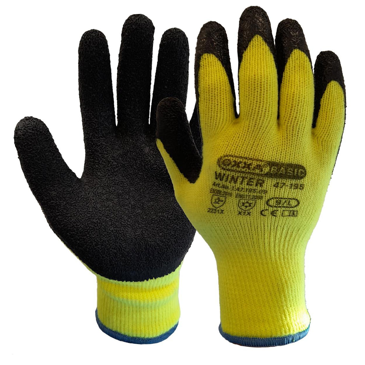 OXXA Basic Handschoen Winter 47-195 zwart-geel