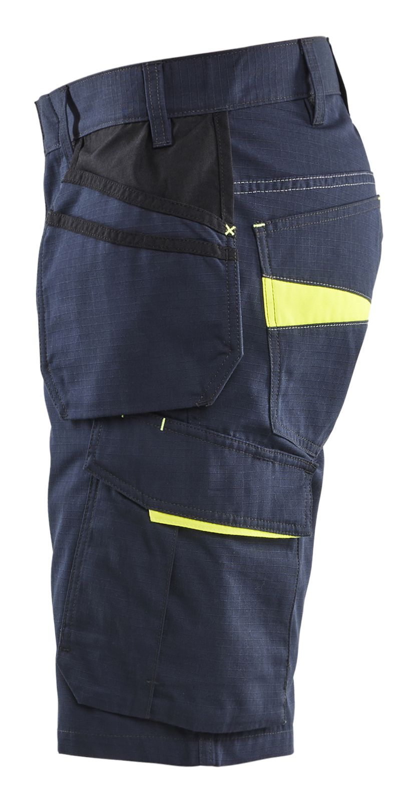 Blaklader Service Shorts 14941330 spijkerzakken donker marineblauw-fluo geel(8633)