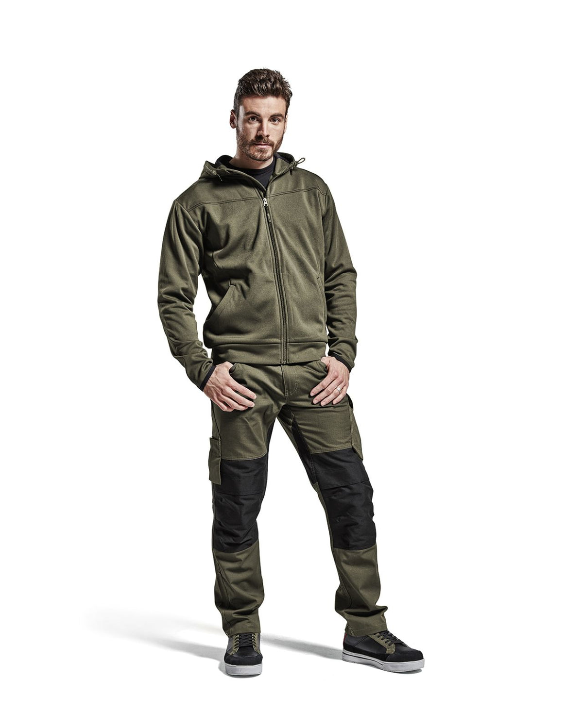 Blaklader Broeken 14951330 met Stretch groen-zwart(4599)