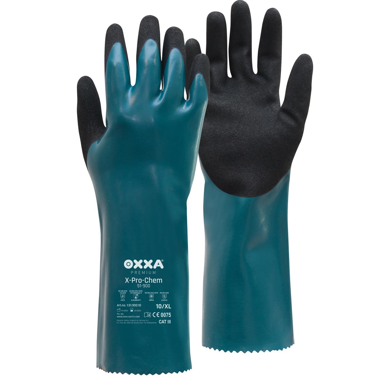 OXXA Premium Handschoen X-Pro-Chem 51-900 zwart-groen
