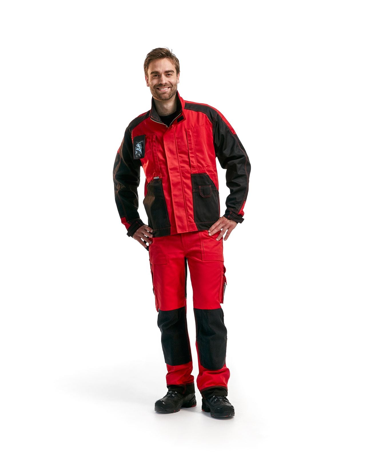 Blaklader Broeken 15231860 rood-zwart(5699)