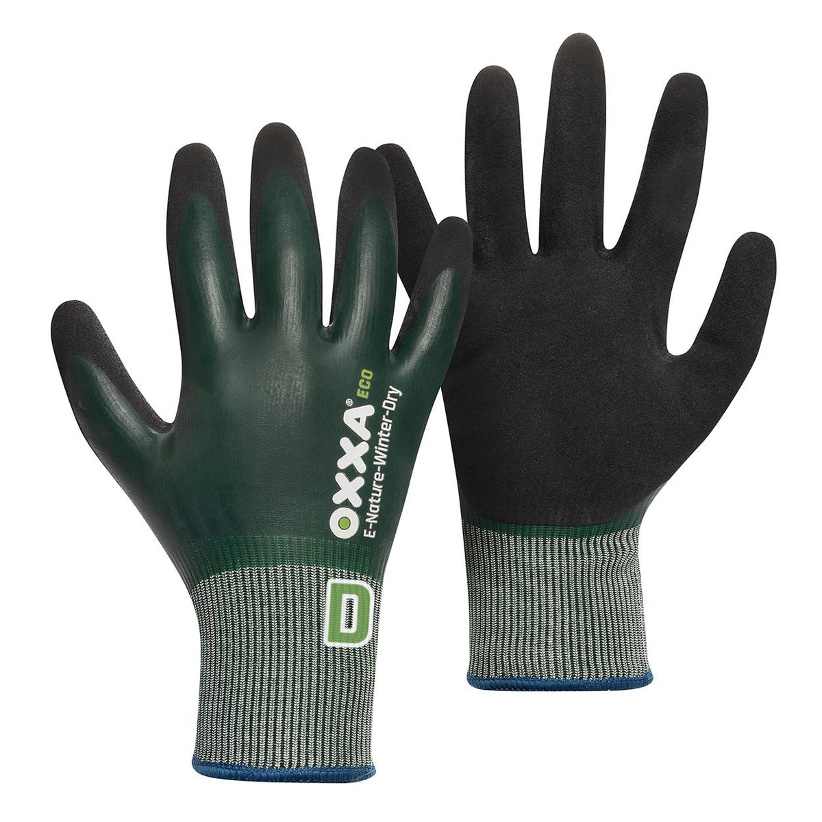 OXXA Premium ECO Handschoen E-Nature-Winter Cut D 52-855 snij D gevoerd kou zwart-groen