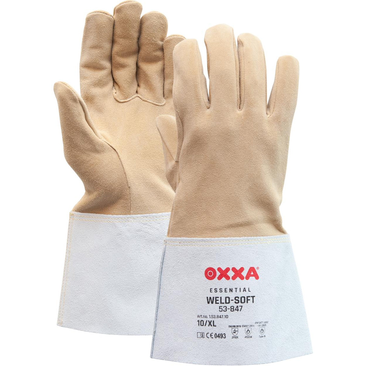 OXXA Essential Handschoen Weld-Soft 53-847 geel-wit