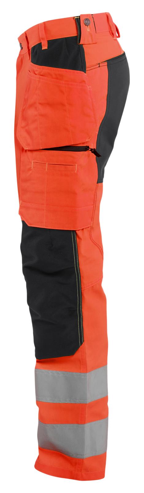 Blaklader Broeken 15521811 HiVis fluo rood-zwart(5599)