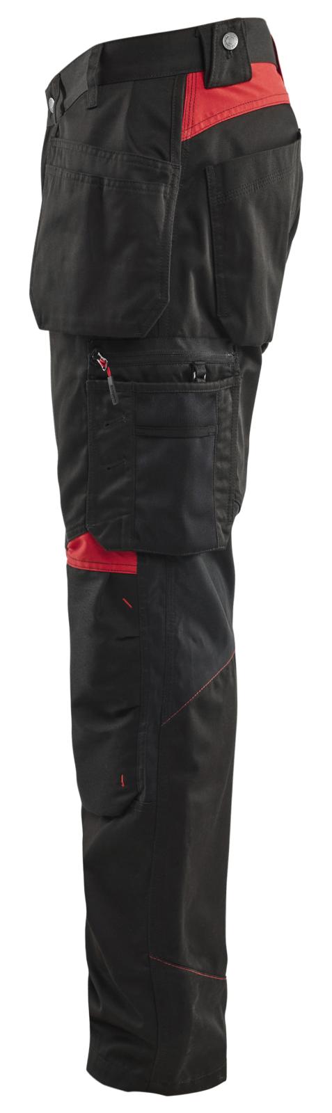 Blaklader Broeken 15551860 zwart-rood(9956)