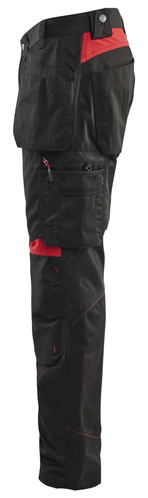 Blaklader Broeken 15551860 zwart-rood(9956)