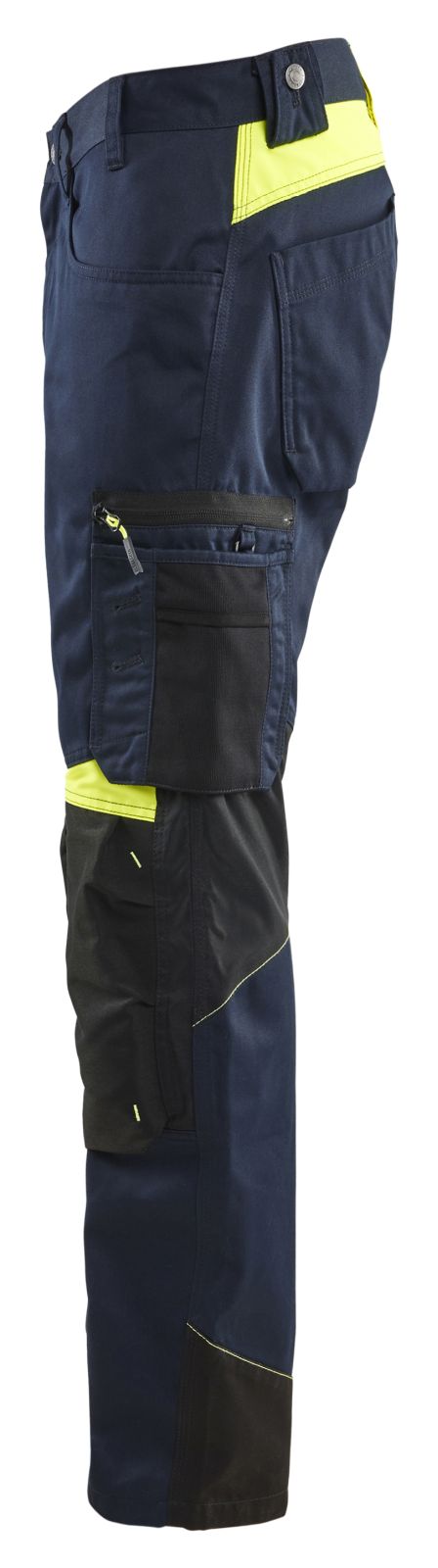 Blaklader Ambacht Werkbroeken 15561860 stretch kniezakken donker marineblauw-fluo geel(8633)