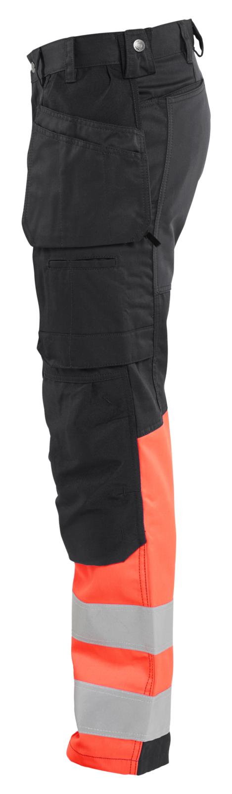 Blaklader Broeken 15581811 HiVis zwart-fluo rood(9955)