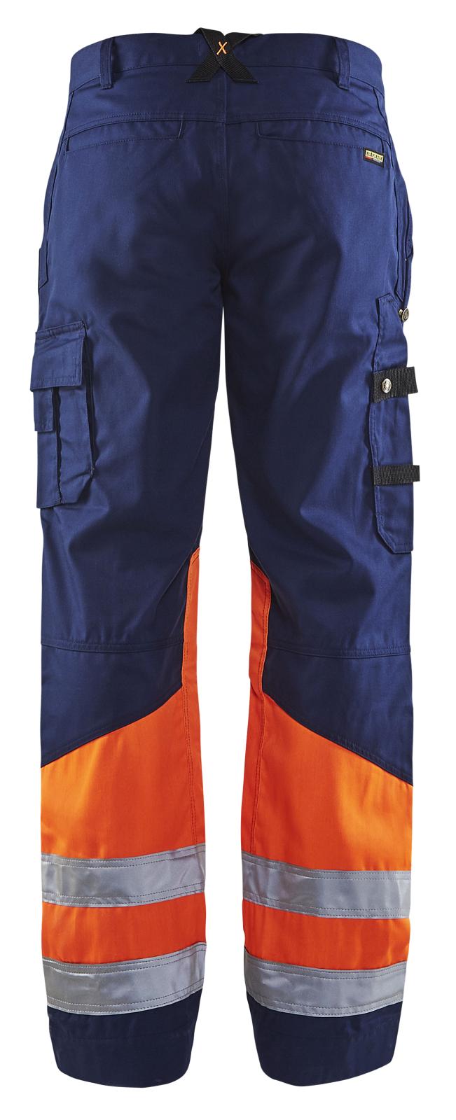 Blaklader Broeken 15641811 HiVis marineblauw-fluo oranje(8953)