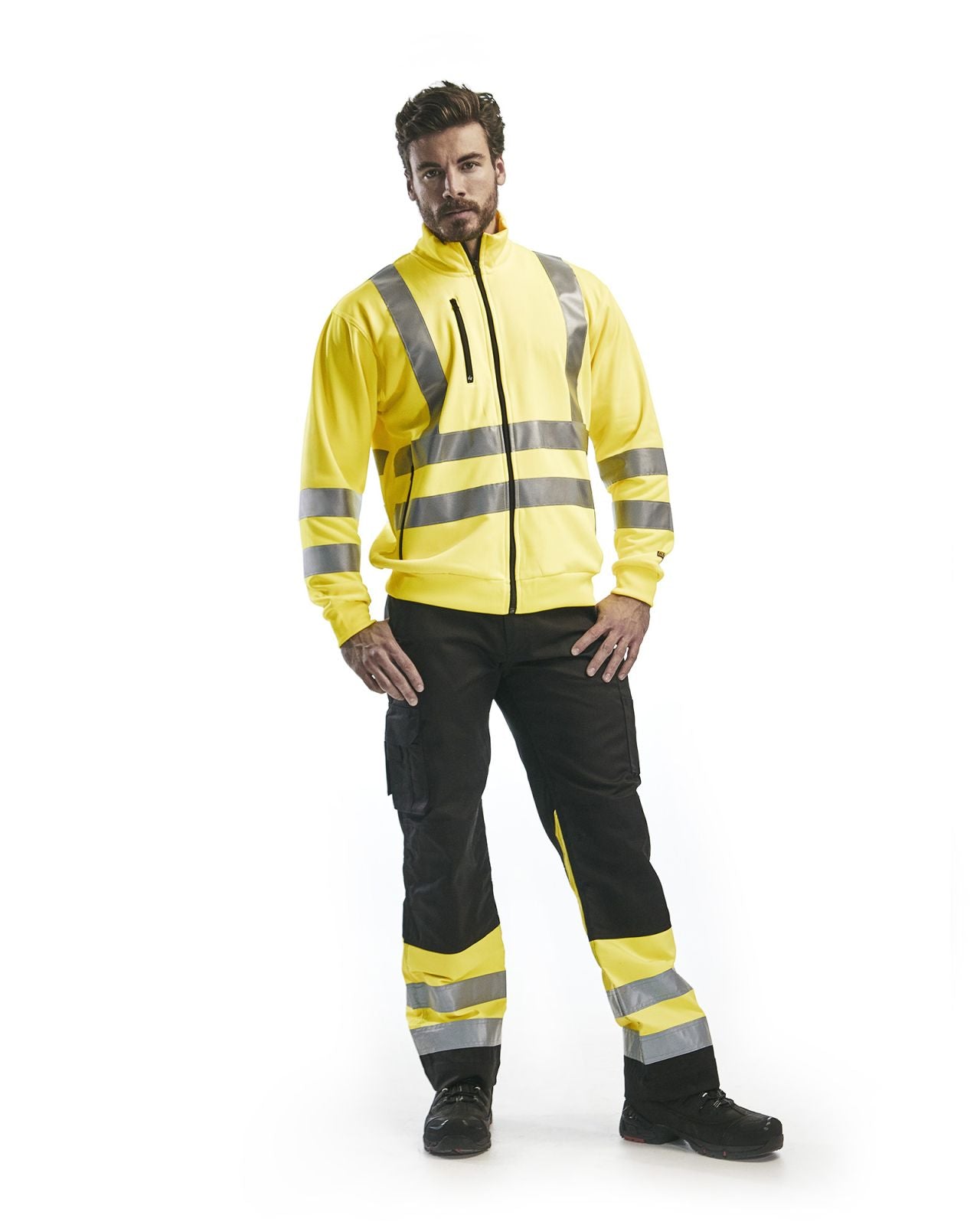 Blaklader Broeken 15641811 HiVis zwart-fluo geel(9933)