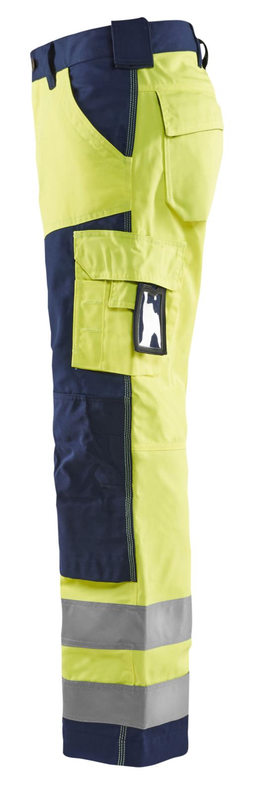 Blaklader Broeken 15661811 HiVis geel-marineblauw(3389)