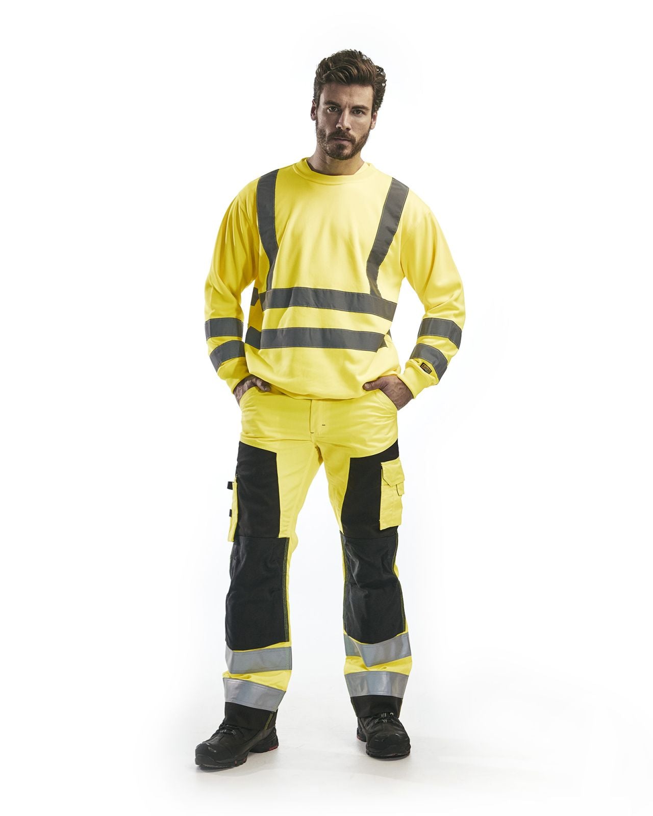 Blaklader Broeken 15661811 HiVis geel-zwart(3399)