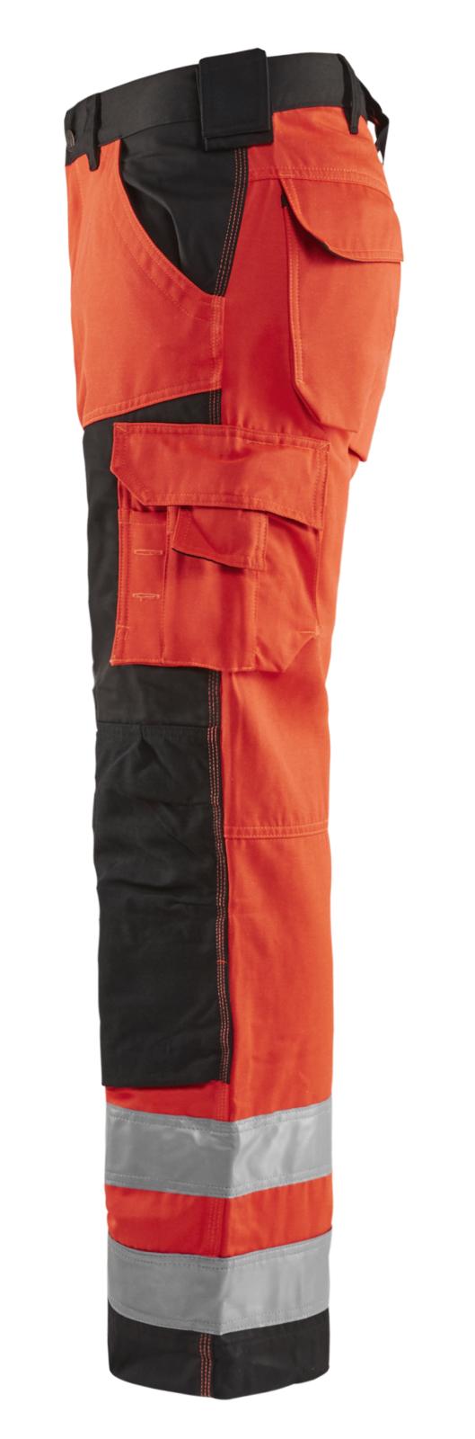 Blaklader Broeken 15661811 HiVis fluo rood-zwart(5599)