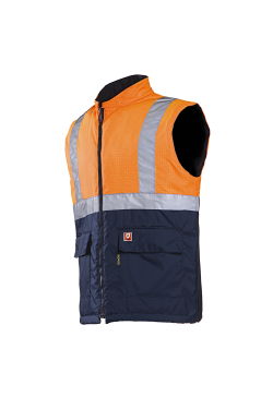 Sioen Bodywarmers Bravone 1666A2EF3 multinorm fluo oranje-marineblauw