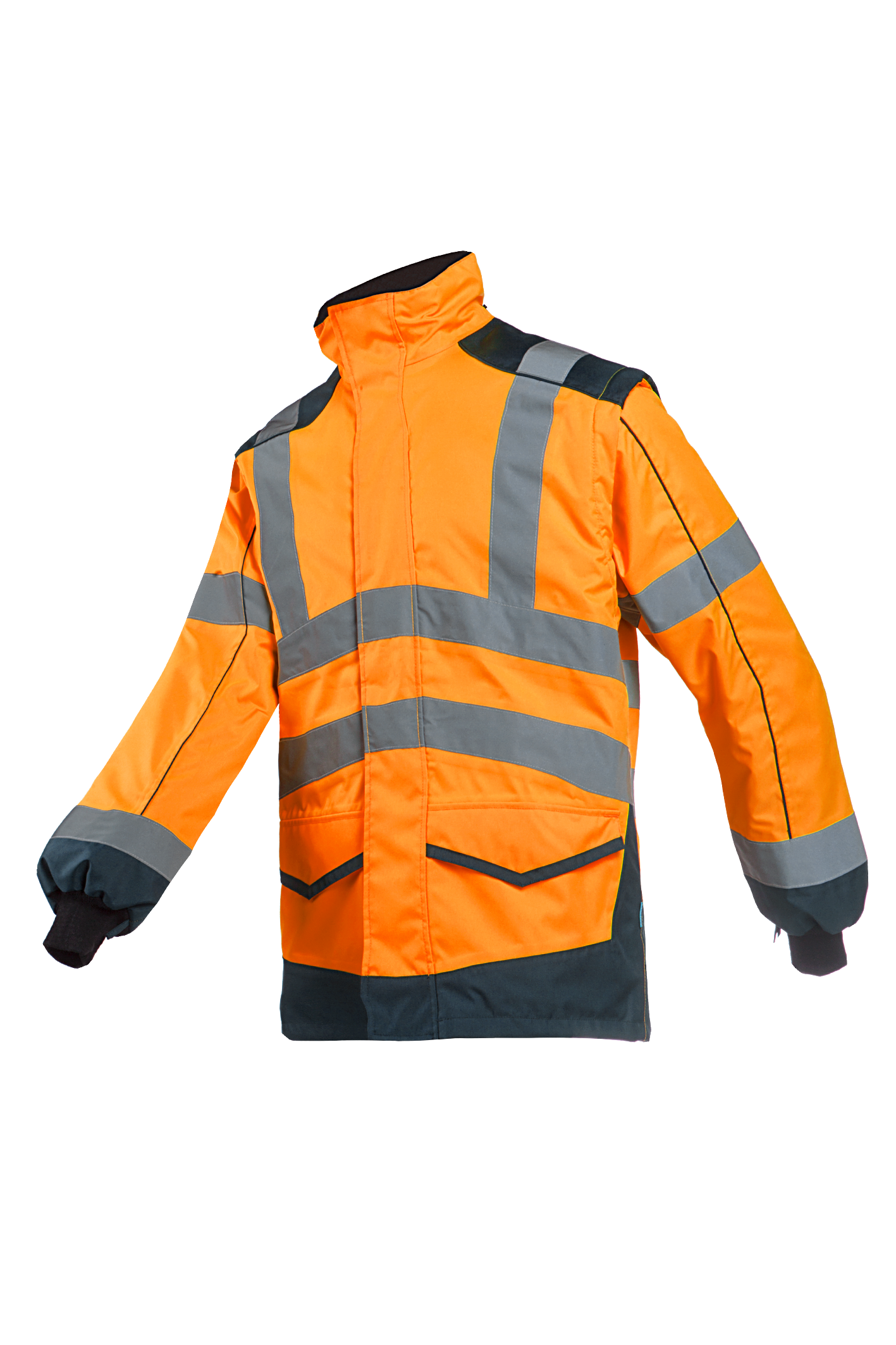 Sioen Jassen Alford fluo oranje-marineblauw