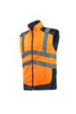 Sioen Bodywarmers Burton fluo oranje-marineblauw