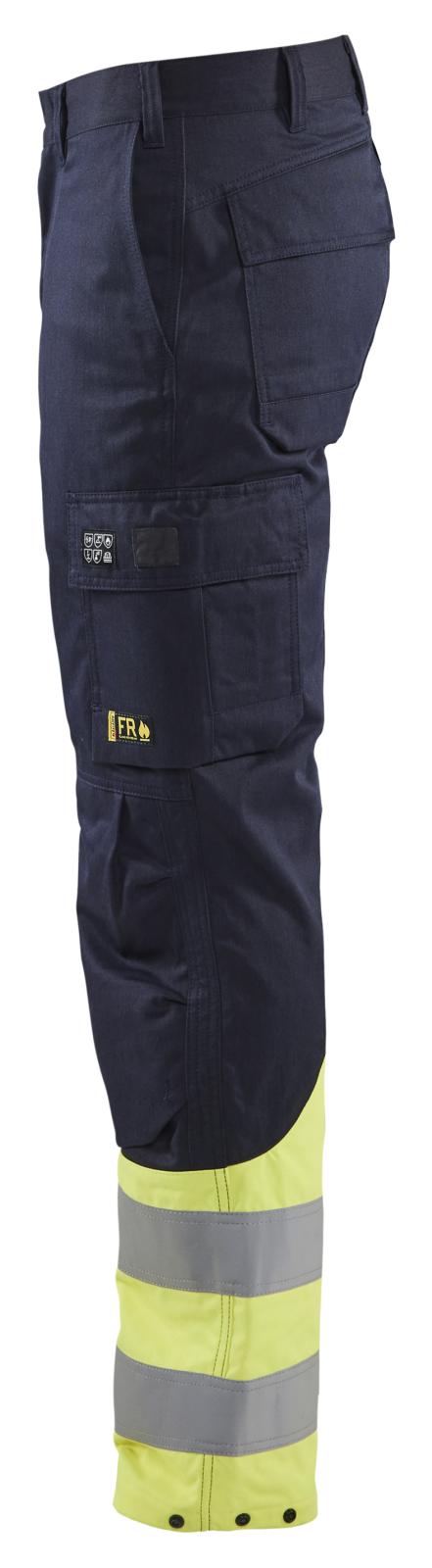 Blaklader broeken 17051519 marineblauw-fluo geel(8933)