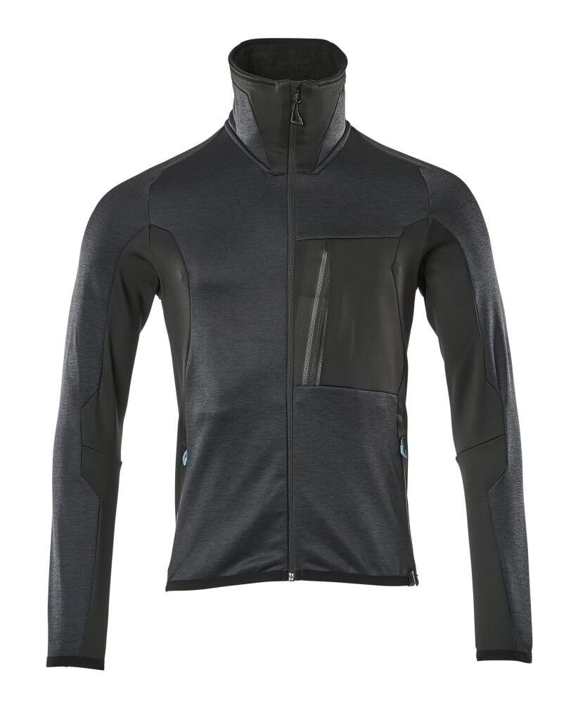 Mascot Advanced Fleecetrui 17103-316 met rits donker marineblauw-zwart(01009)