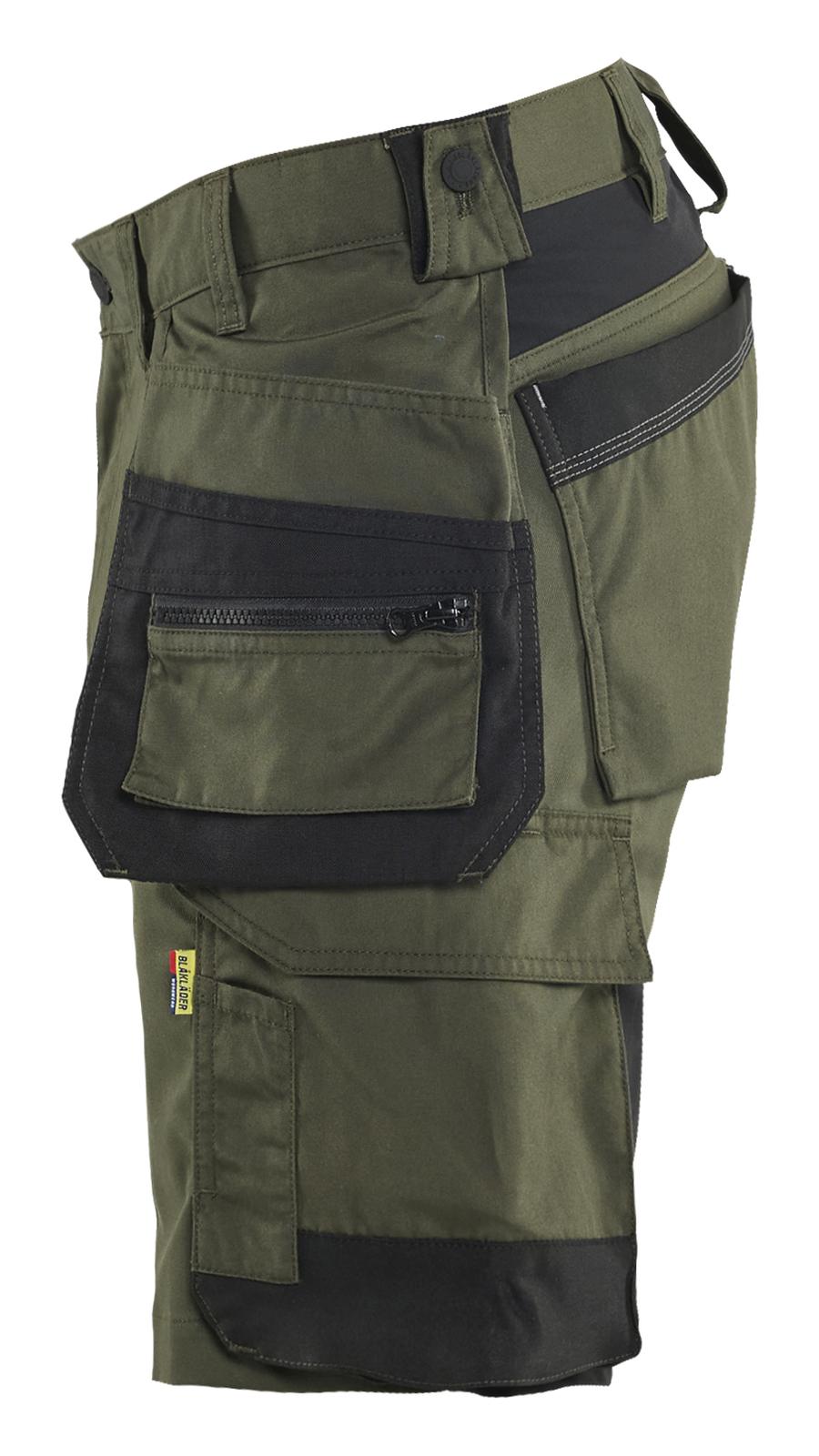 Blaklader Ambacht Shorts 17521832 2-weg stretch donker herfstgroen-zwart(4298)