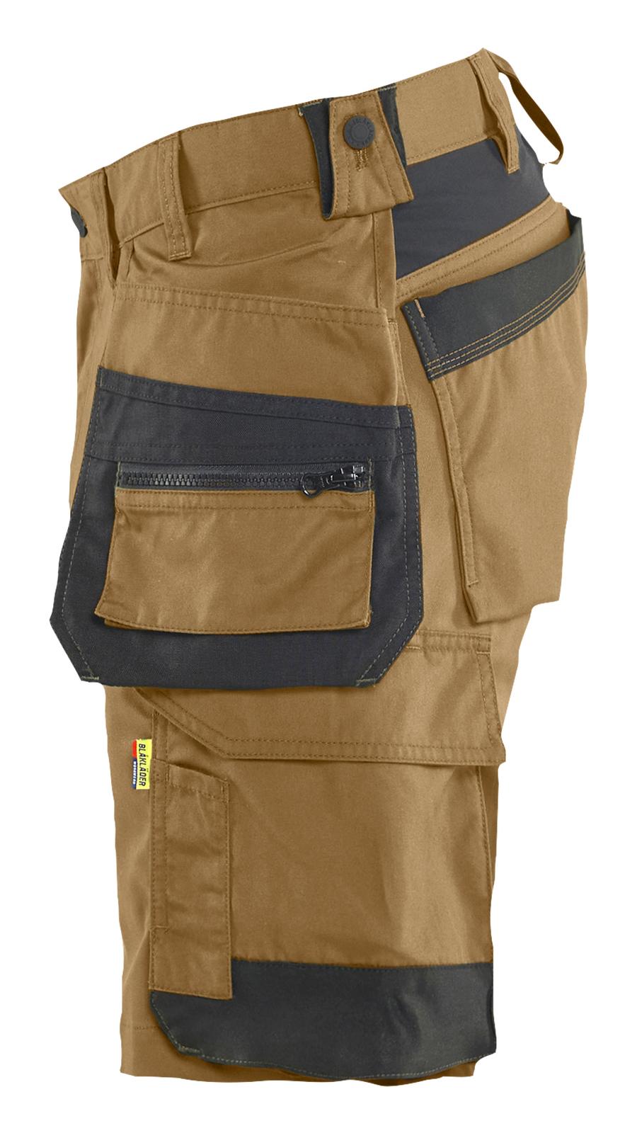 Blaklader Ambacht Shorts 17521832 2-weg stretch gereedschapszakken nougabruin-zwart(7699)