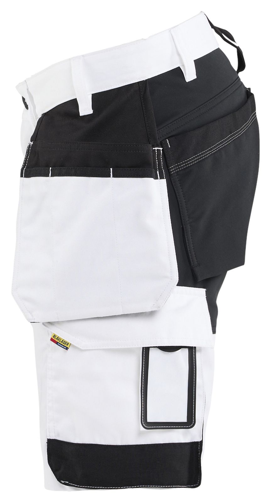 Blaklader Stukadoors/Schilders Shorts 17721832 gereedschapszakken stretch wit-zwart(1099)