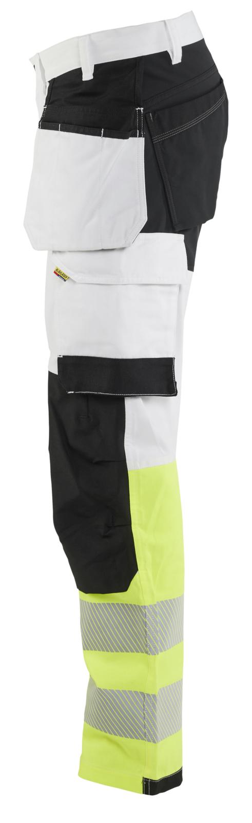 Blaklader Stukadoors/Schilders High Vis Werkbroeken 17751832 Schilders gereedschapszakken wit-fluogeel(1033)